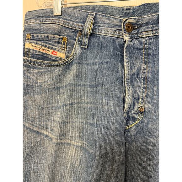 Diesel Jeans 32 Made in Italy Unique Pocket Street Style Y2K Denim - Picture 3 of 6